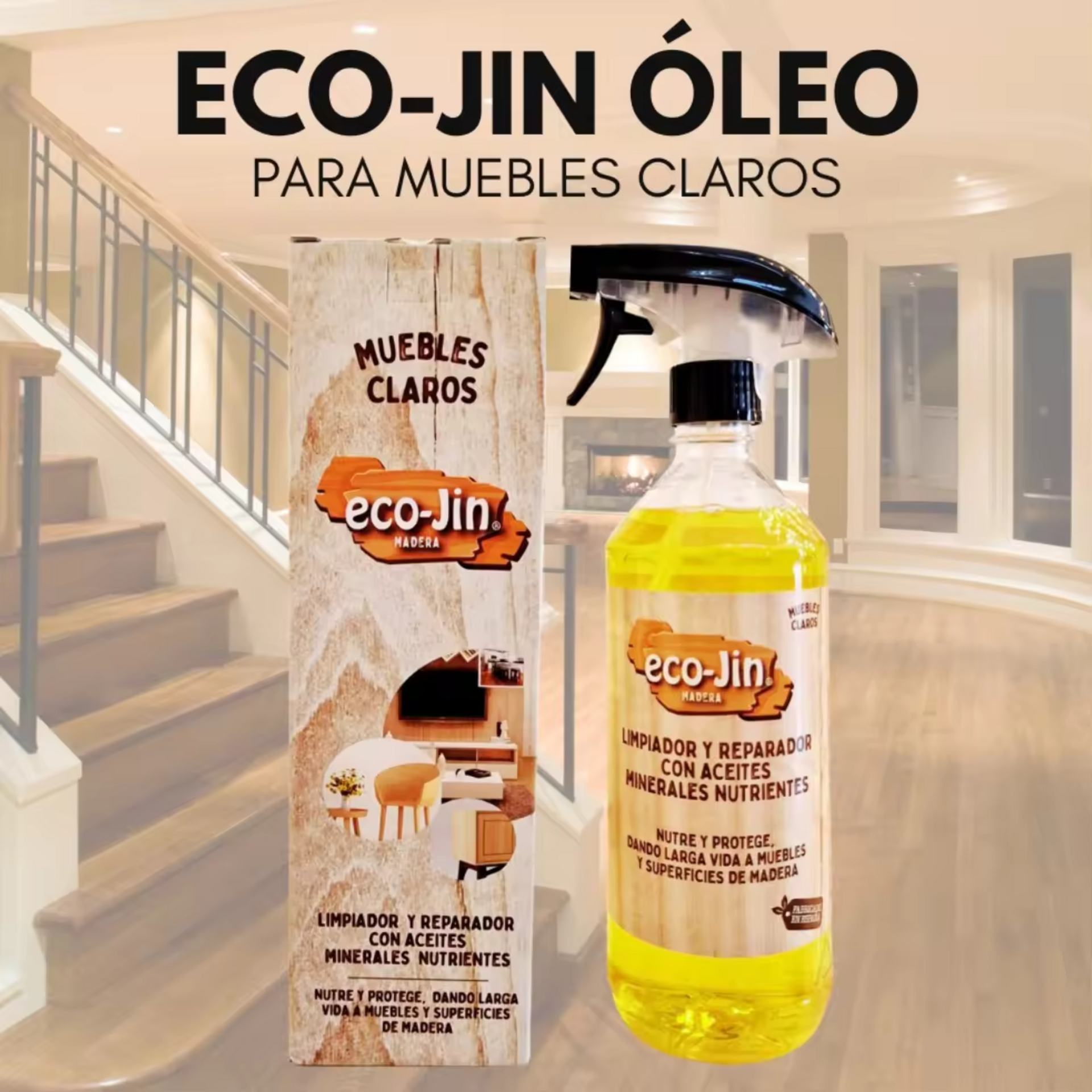 ECO-JIN ÓLEO 750ML Madera Clara, ECO JIN OLEO Tipo Aceite Teka. - 2