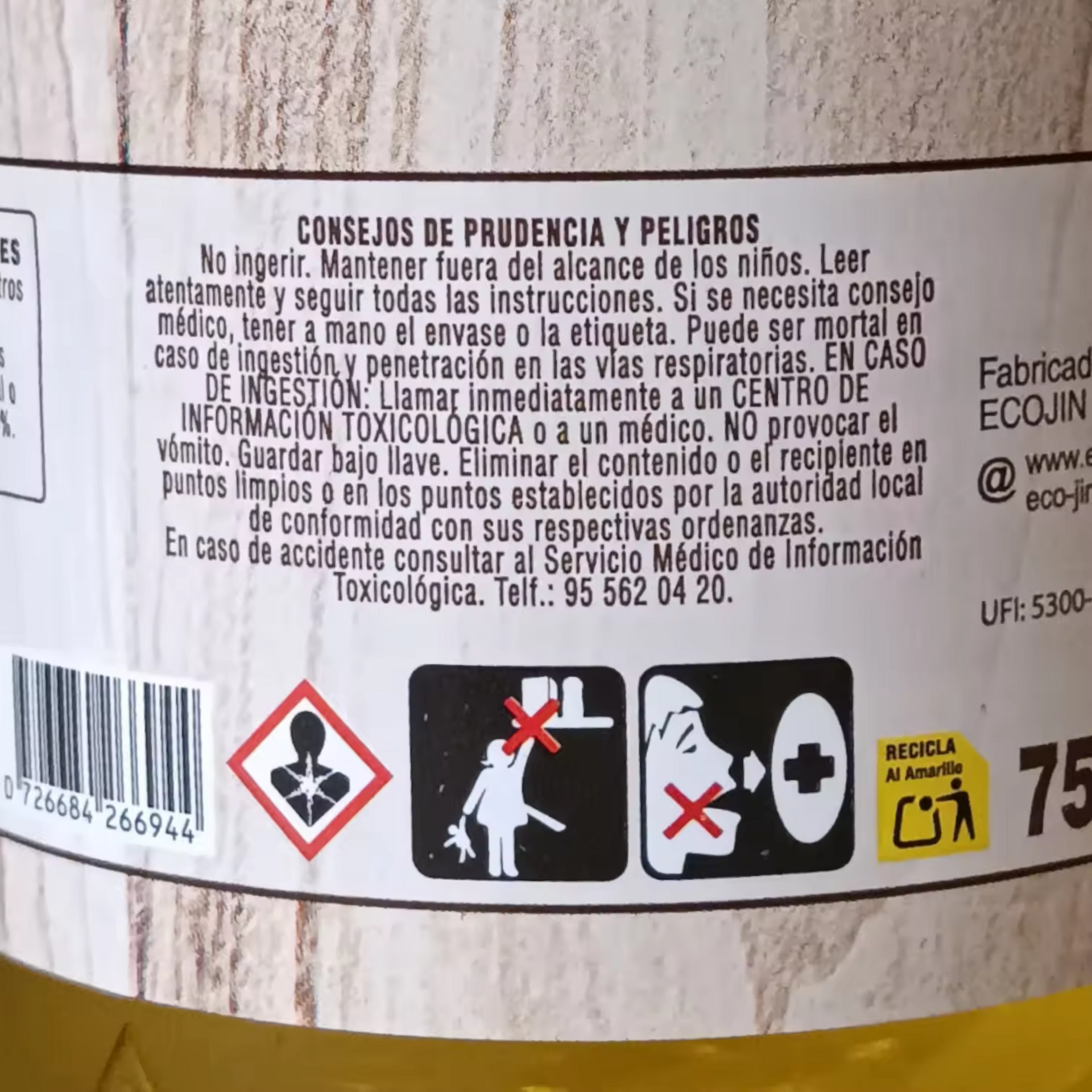 ECO-JIN ÓLEO 750ML Madera Clara, ECO JIN OLEO Tipo Aceite Teka. - 3